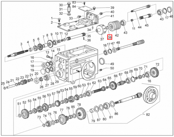 SEGER OBROČ AS24x1,75 SKLOPKE ZA TRAKTOR ANTONIO CARRARO COUNTRY 3700, COUNTRY 4300, COUNTRY 4400 - Slika 2