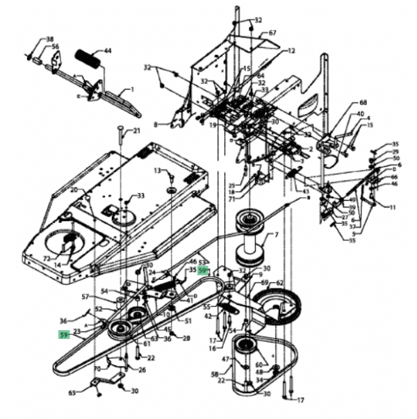 JERMEN POGONA "DALJŠI" ZA VRTNI TRAKTOR MTD RH125/92 - Slika 2
