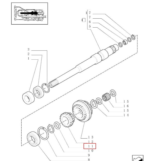 DISTANČNIK ZOBNIKA SPOJNE OSOVINE ZA NEW HOLLAND TN95F - Slika 2
