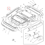 DESNI POKROV STREHE KABINE ZA MASSEY FERGUSON 5465