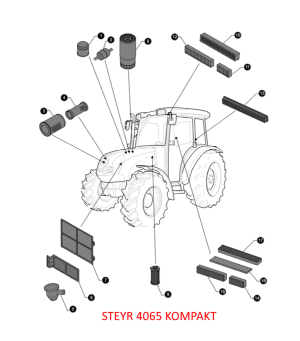 FILTER KABINE STEYR 4065 KOMPAKT, 4075 KOMPAKT, 4085 KOMPAKT, 4095 KOMPAKT - Slika 2