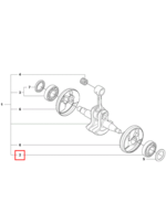 LEŽAJ Z ROBOM ZA MOTORNO GRED HUSQVARNA 550XP, 555, 560XP, 562XP, STRAN MAGNETA / ZAGONA - Slika 2