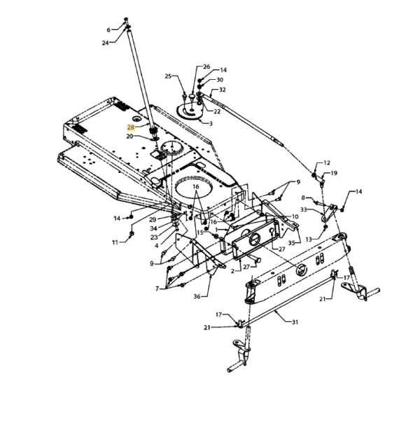 OSOVINA VOLANA 510mm MTD RS125/96 - Slika 2