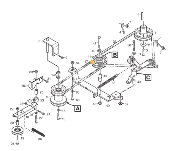 "PREDNJI" JERMEN PTO ZA KOSILNICO STIGA Villa Master, Villa Comfort, Villa President - Slika 2