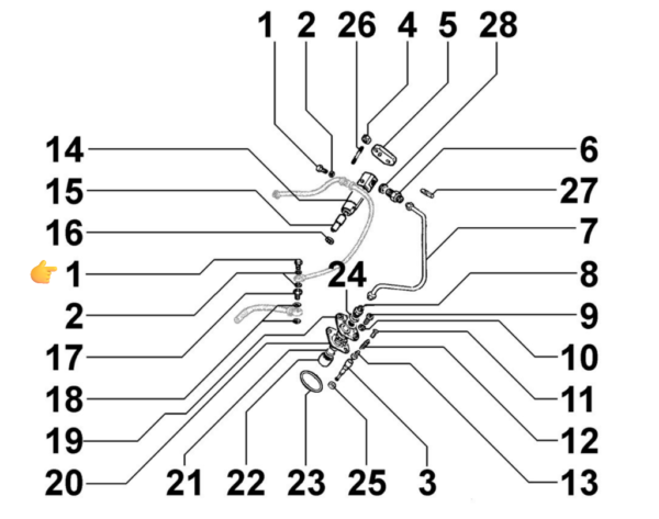 VOTLI VIJAK ZA GORIVO M8 LOMBARDINI 6LD360 - Slika 2